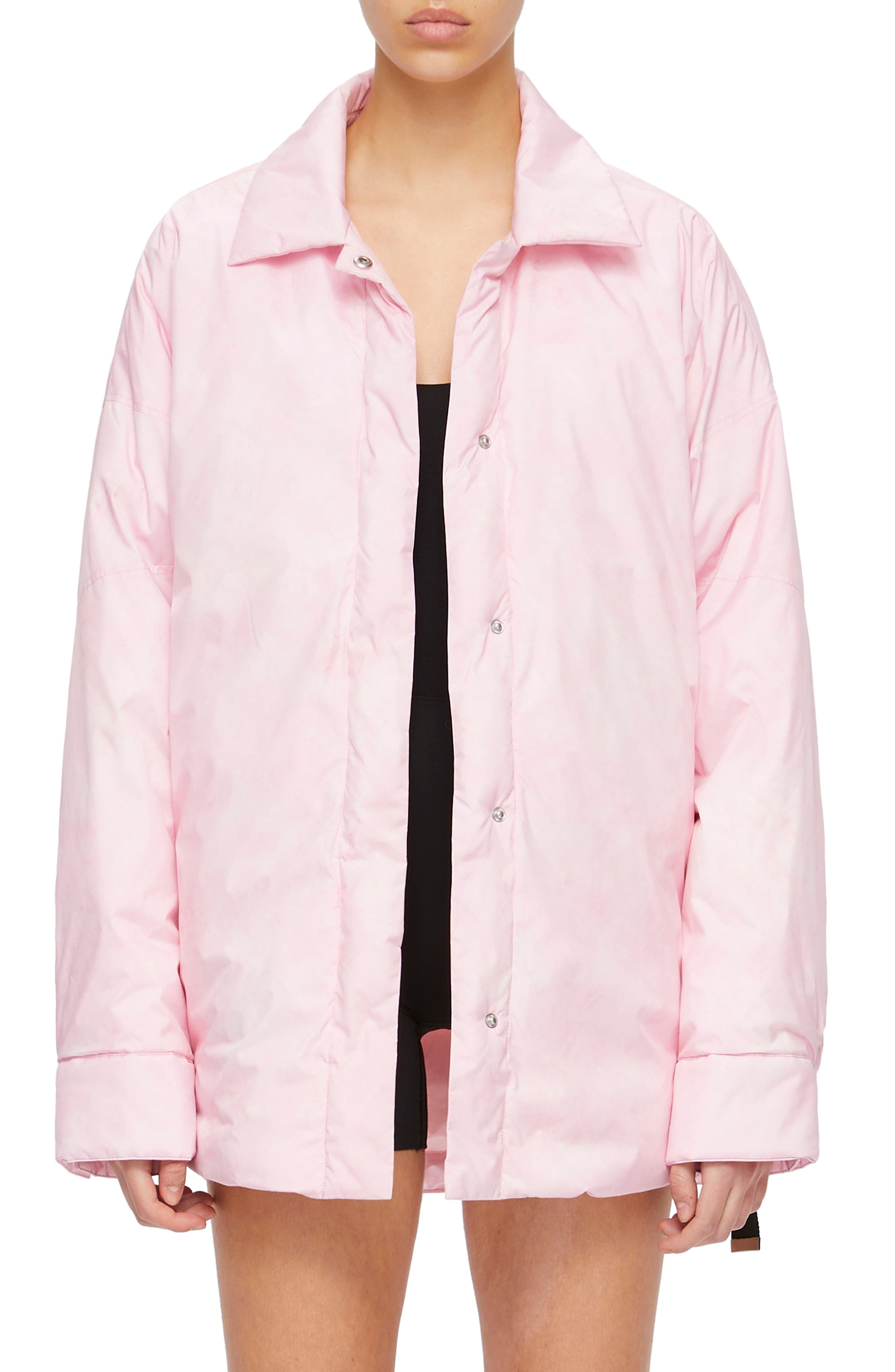 coach ski jacket pink