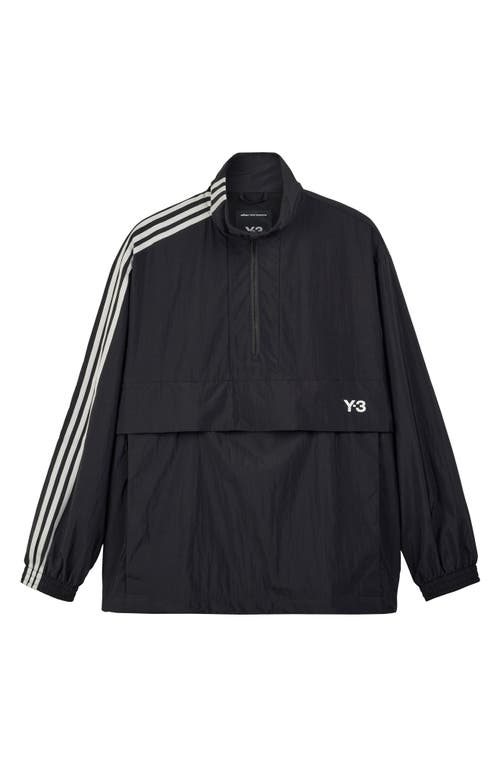 Shop Y-3 3-stripe Recycled Polyamide Anorak In Black