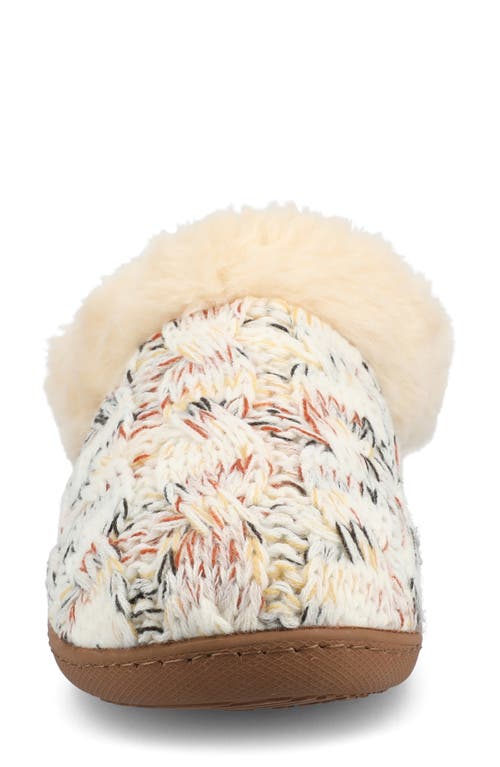 Journee Collection Adiah Faux Fur Trim Slipper In Beige