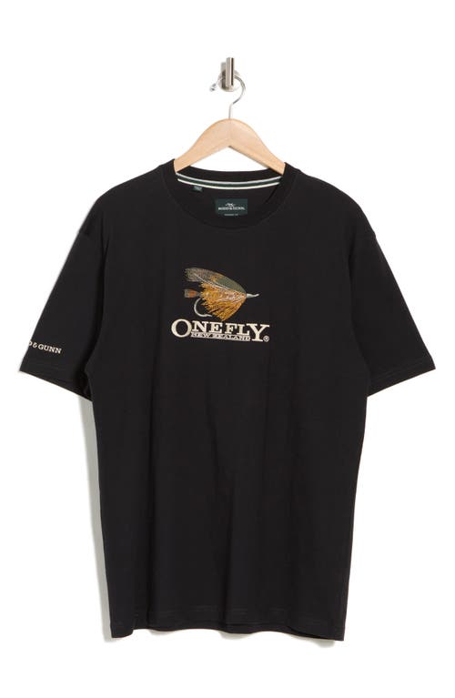 Rodd & Gunn One Fly Cotton Graphic Tee In Onyx