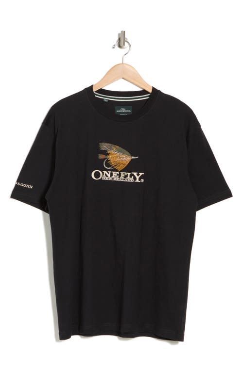 Shop Rodd & Gunn One Fly Cotton Graphic Tee In Onyx