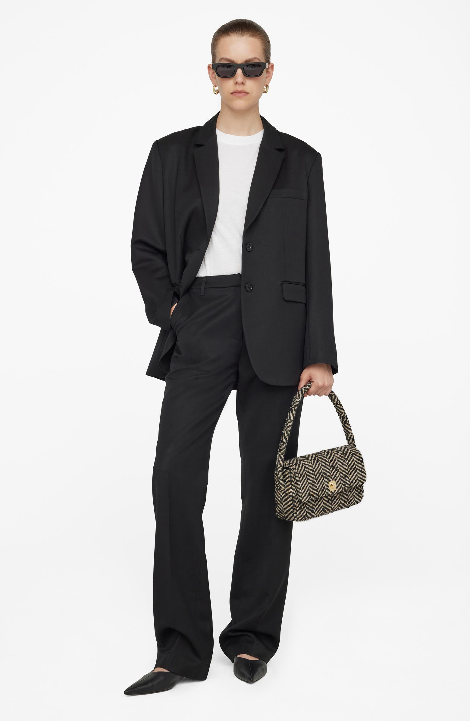 ANINE BING Classic Wool Trousers | Nordstrom