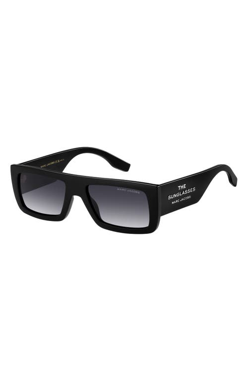 Marc Jacobs Square-frame Sunglasses In Black/dark Grey Sf