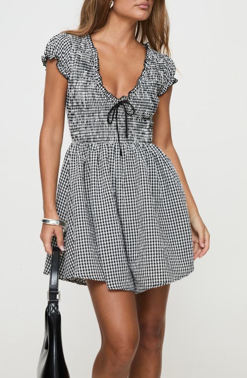 Princess Polly Wescott Gingham Playsuit In Black