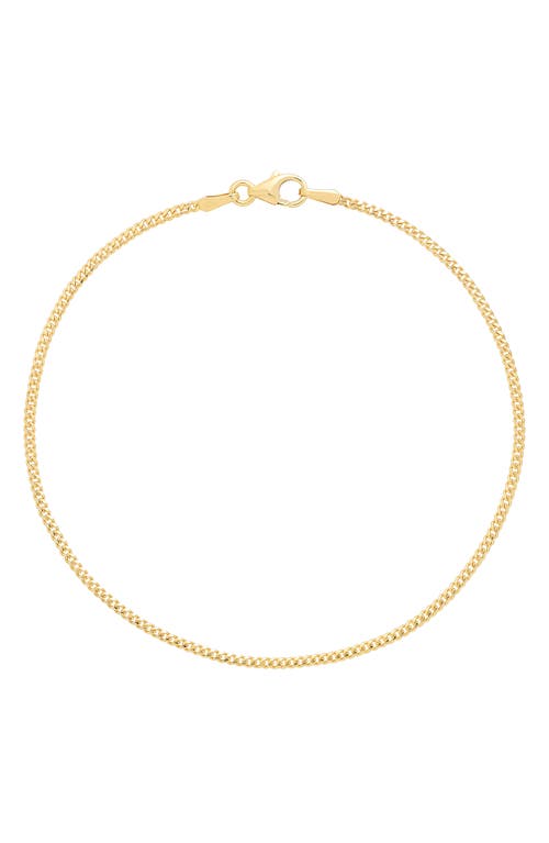 Bony Levy 14K Gold Curb Chain Bracelet in 14K Yellow Gold at Nordstrom, Size 7