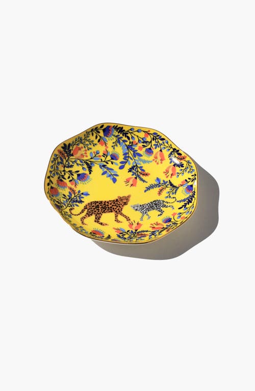JESSIE ZHAO NEW YORK JESSIE ZHAO NEW YORK AMAZON RAINFOREST BONE CHINA BREAD BUTTER PLATE IN YELLOW