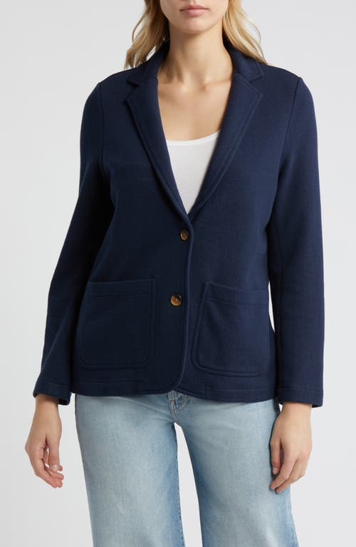 Shop Caslonr Caslon(r) Relaxed Knit Blazer In Navy Blazer