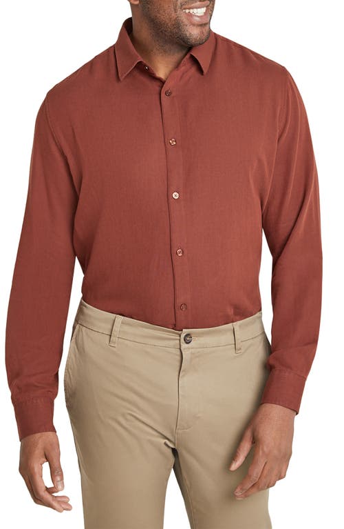Smart Button-Up Shirt in Rust