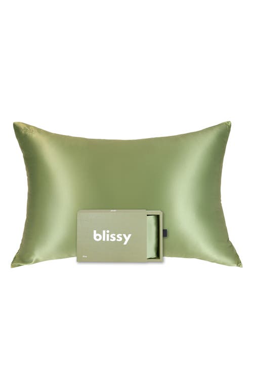 BLISSY Mulberry Silk Pillowcase in Olive