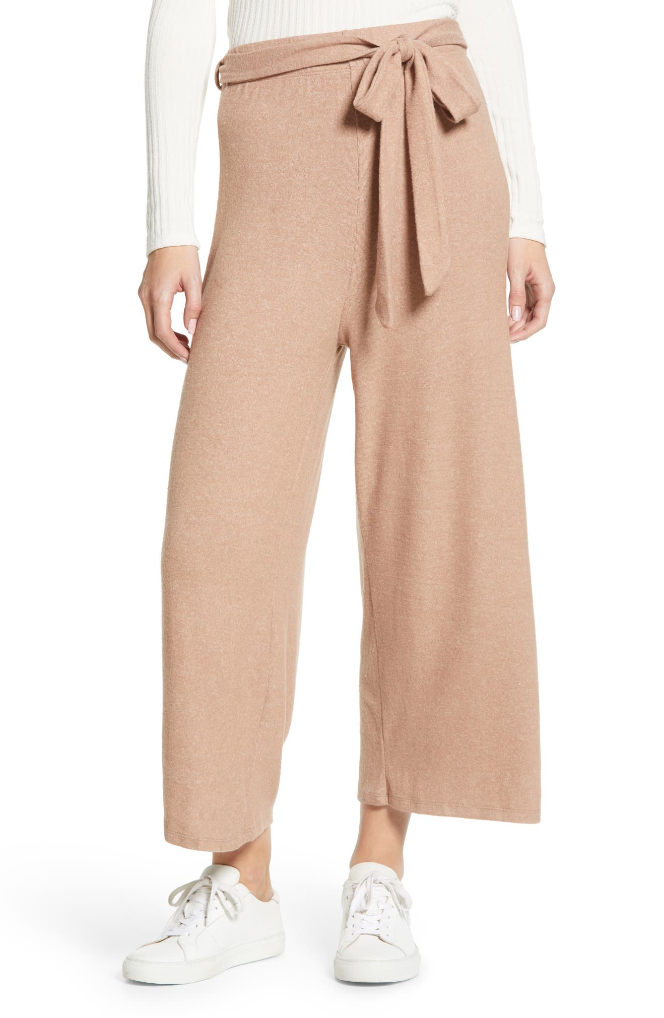 BOBEAU Doris Knit Crop Pants, Main, color, ROEBUCK
