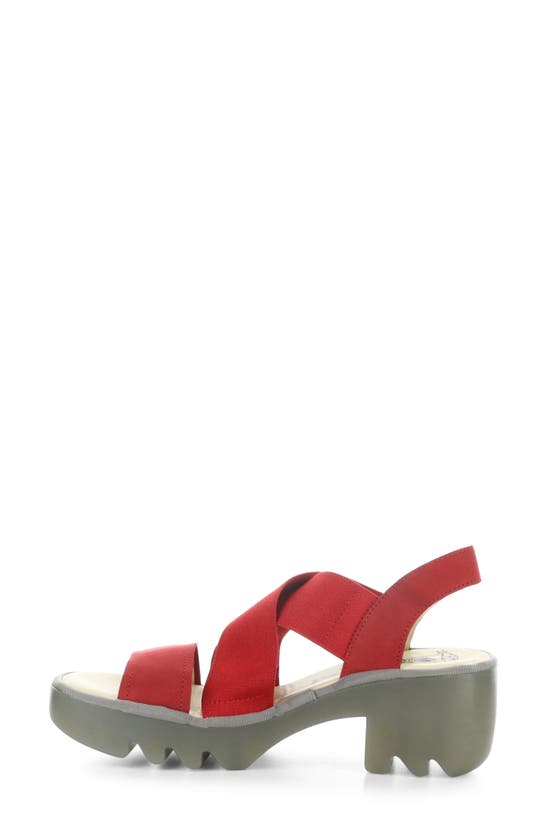 Shop Fly London Taji Platform Slingback Sandal In Lipstick Red Cup