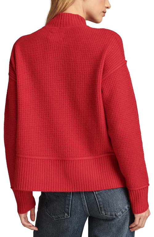 LUCKY BRAND LUCKY BRAND WAFFLE STITCH MOCK NECK SWEATER