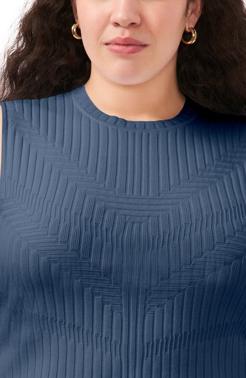 Halogenr Halogen(r) Peplum Rib Tank In Swift Seas Blue