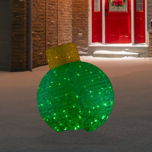 Northlight Led Lighted Twinkling Commercial Outdoor Tinsel Onion Christmas Ornament In Green