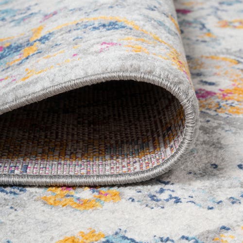 Jonathan Y Lorena Ornate Boho Medallion Area Rug In Light Gray/dark Blue/orange