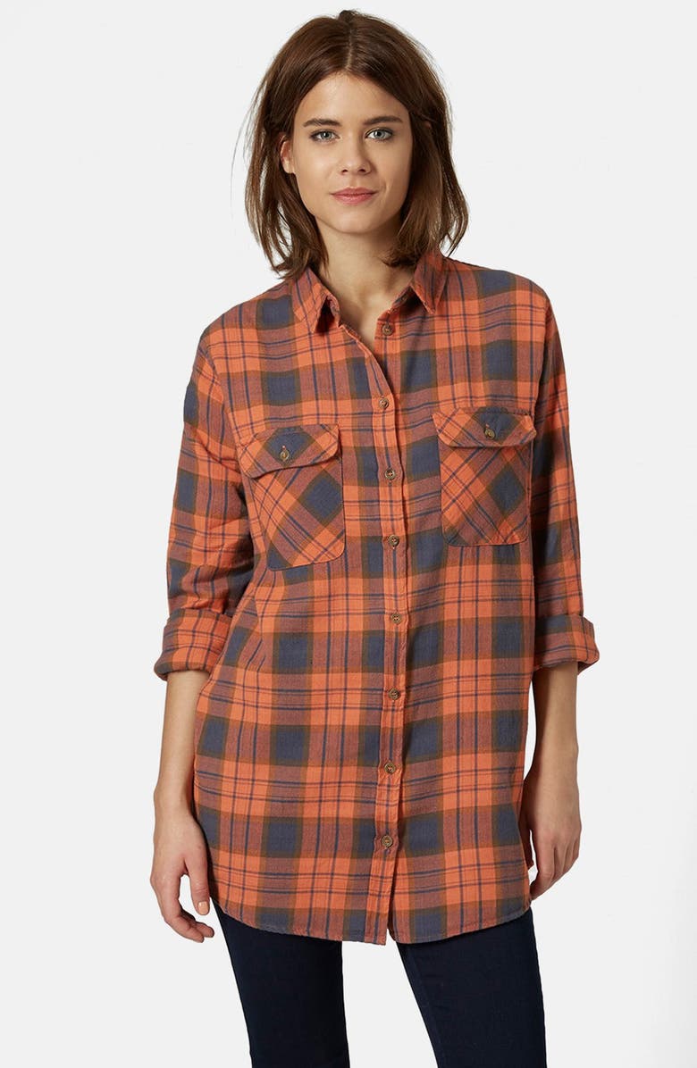 Topshop Check Flannel Shirt | Nordstrom