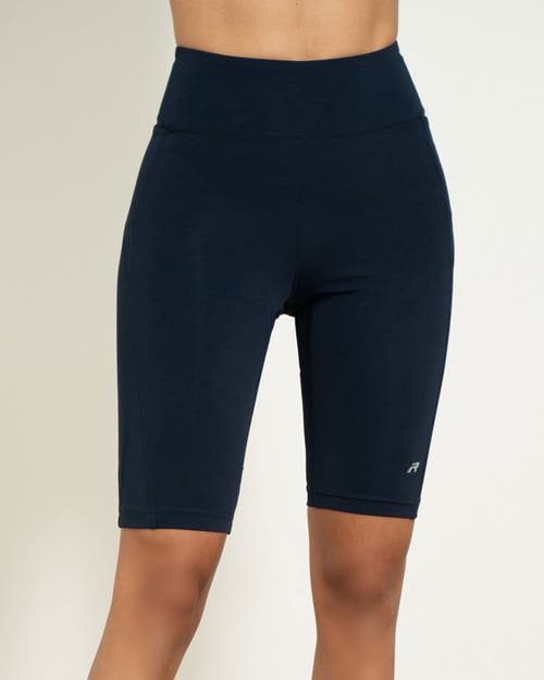 Rebody Active Utility Silkiflex Pocket Biker Shorts 8" In Cool Navy