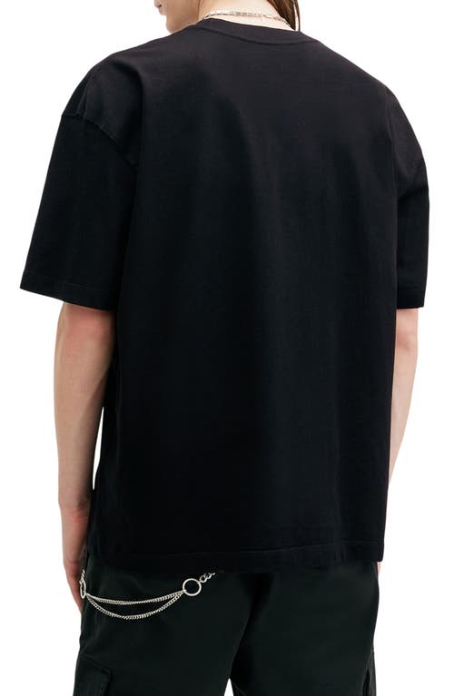 Shop Allsaints Subverse Logo Graphic T-shirt In Jet Black