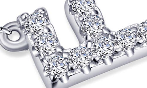 Lafonn Simulated Diamond Pavé Initial Bracelet In Silver/white F