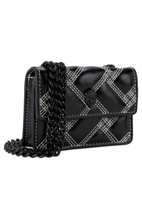 Shop Kurt Geiger London Micro Kensington Crossbody Bag In Charcoal