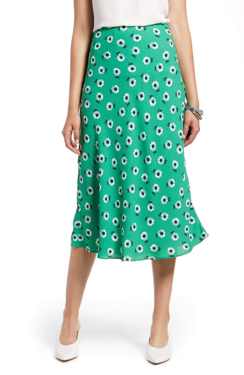 Halogen® Bias Cut A-Line Skirt (Regular & Petite) | Nordstrom