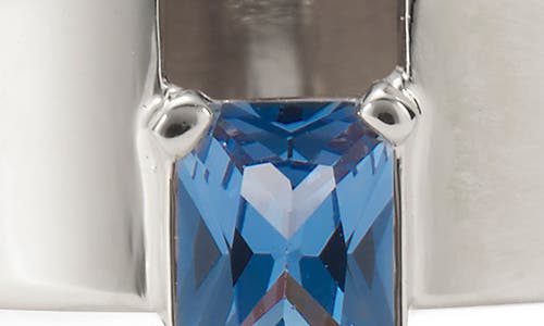 Lady Grey Wade Split Ring In Silver/blue Zircon