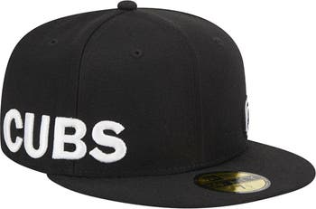 Chicago Cubs New Era Jersey 59FIFTY Fitted Hat - Black