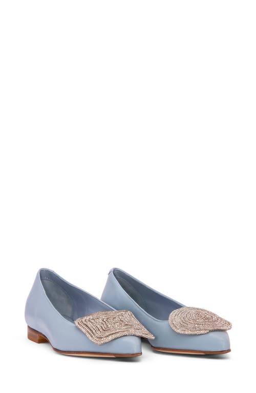 Bonnie Pointed Toe Ballet Flat in Sky Blue