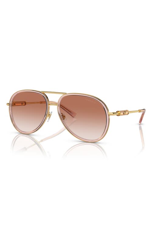 Shop Versace 60mm Pilot Sunglasses In Pink Grad