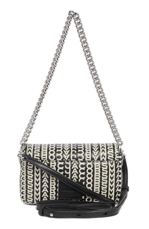 Marc Jacobs The Monogram Leather J Marc Mini Bag In Black/white