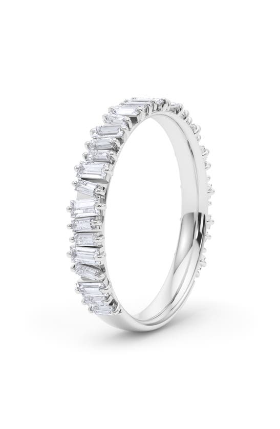 Shop Hautecarat Lab Created Baguette Diamond Band Ring In 18k White Gold