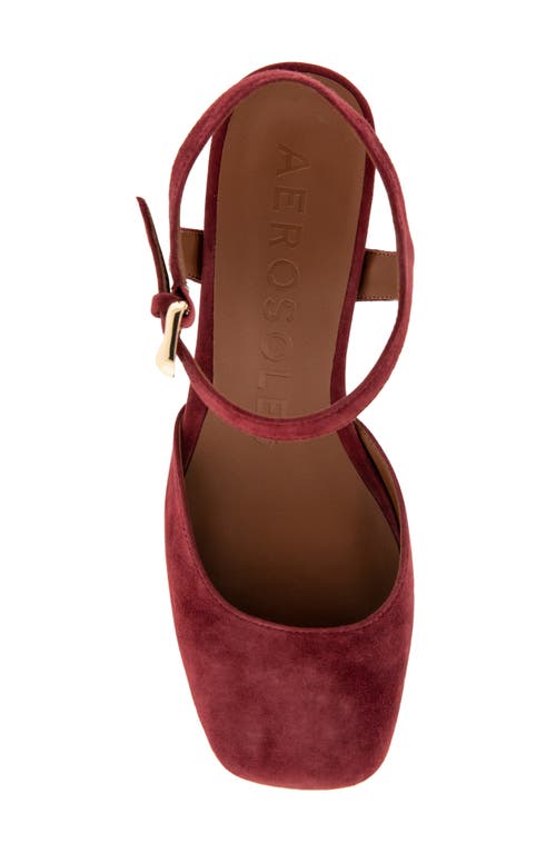 Shop Aerosoles Soir Platform Pump In Burgundy Kid Suede