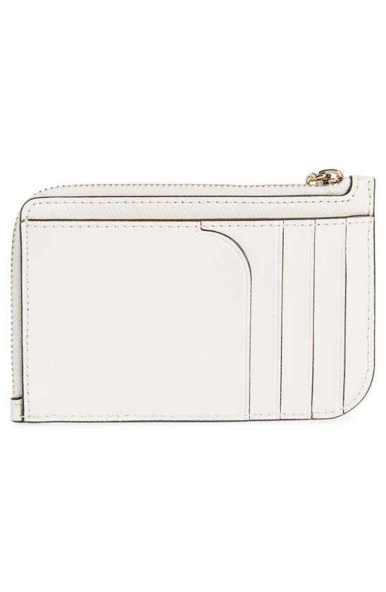 Shop Kate Spade Cameron Medium L-zip Card Holder In Parchment