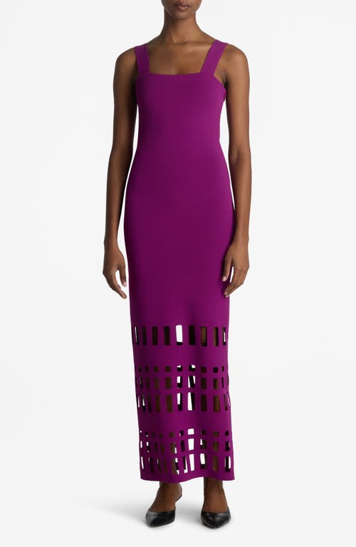St John Stretch Knit Cut Out Gown In Azalea