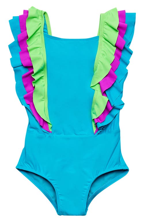Beach Lingo Kids' Sunsets Ruffle One-Piece Swimsuit at Nordstrom,