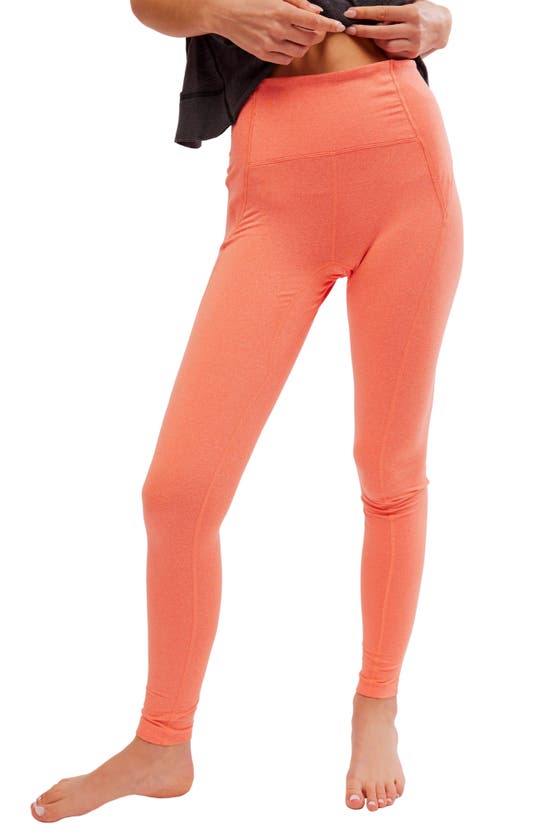 Shop Fp Movement You Know It High Waist Leggings In Melon Taffy