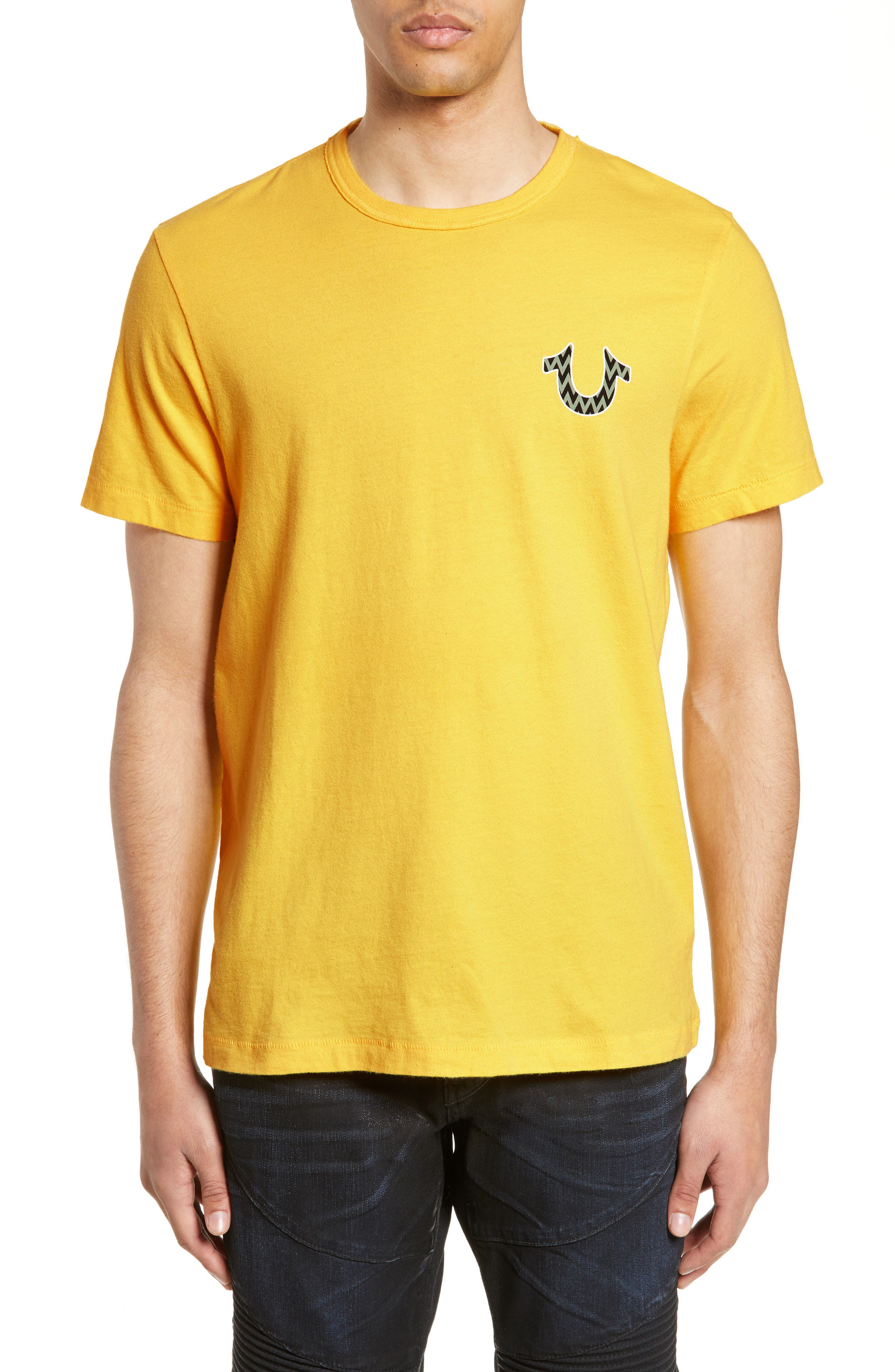 yellow true religion shirt