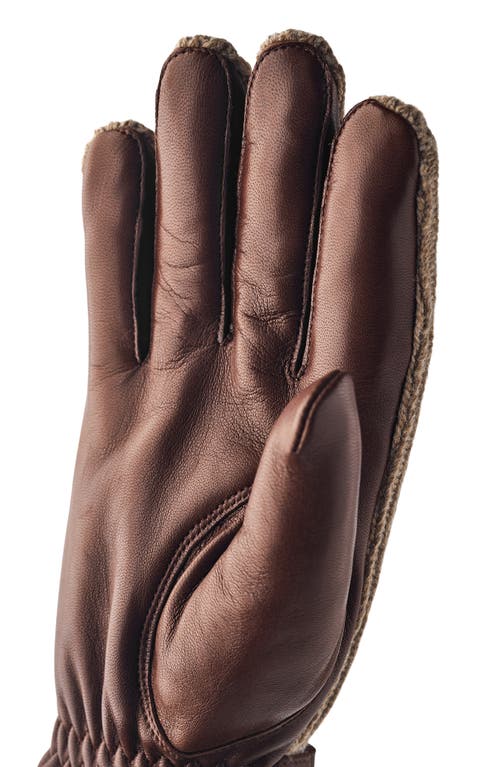 Hestra Christopher Wool Blend & Leather Gloves In Light Brown