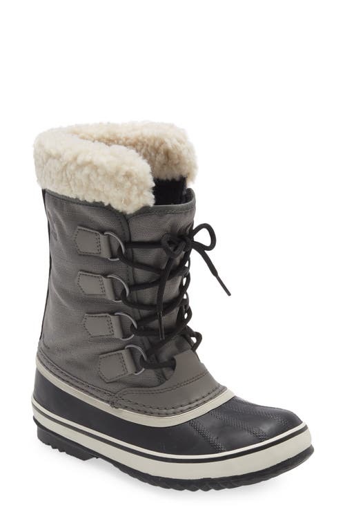 SOREL Winter Carnival Waterproof Boot in Quarry/Black at Nordstrom, Size 9