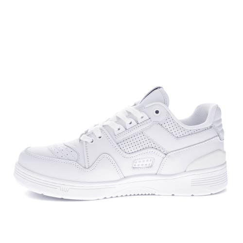 Pony Mens M100 Low Genuine Leather Premium Lace Up Athletic Sneaker Shoe In White