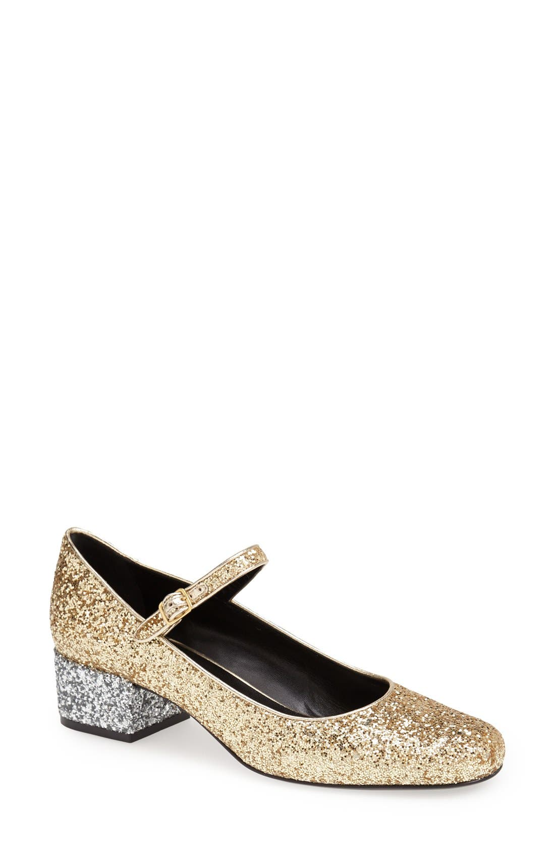 Saint Laurent Glitter Mary Jane Pump (Women) Nordstrom