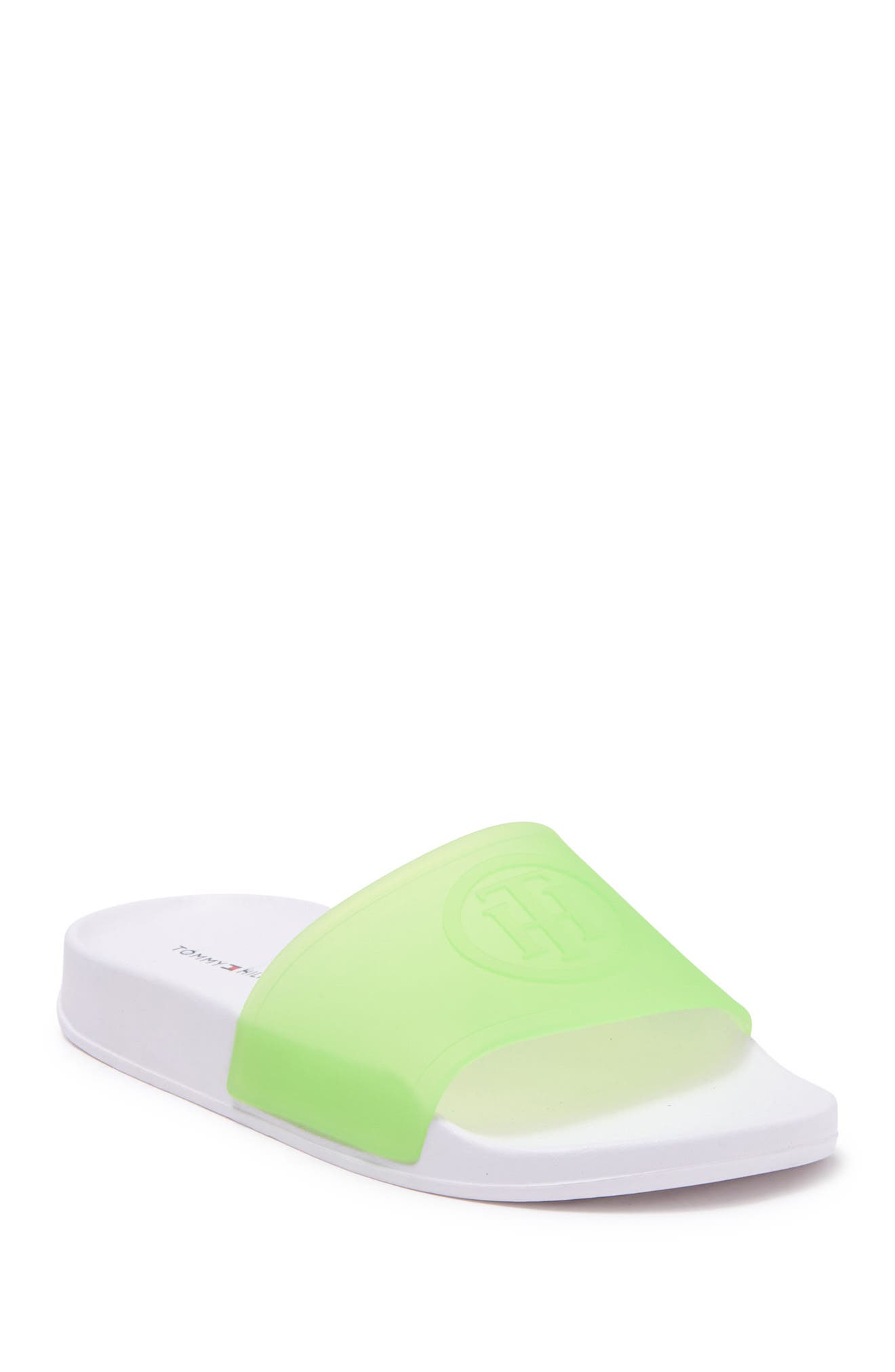 Tommy Hilfiger Lucite Slide Sandal In Light Green Sy