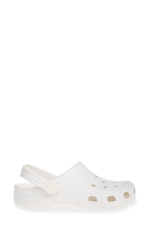 Shop Crocs Gender Inclusive Classic Glitter Clog In White