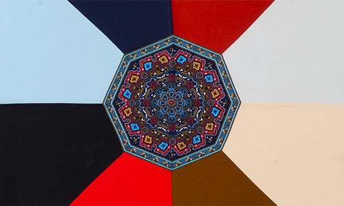 Cufflinks, Inc . Vincent De Paul Multi Colored Paisley Pocket Square In Blue Multi