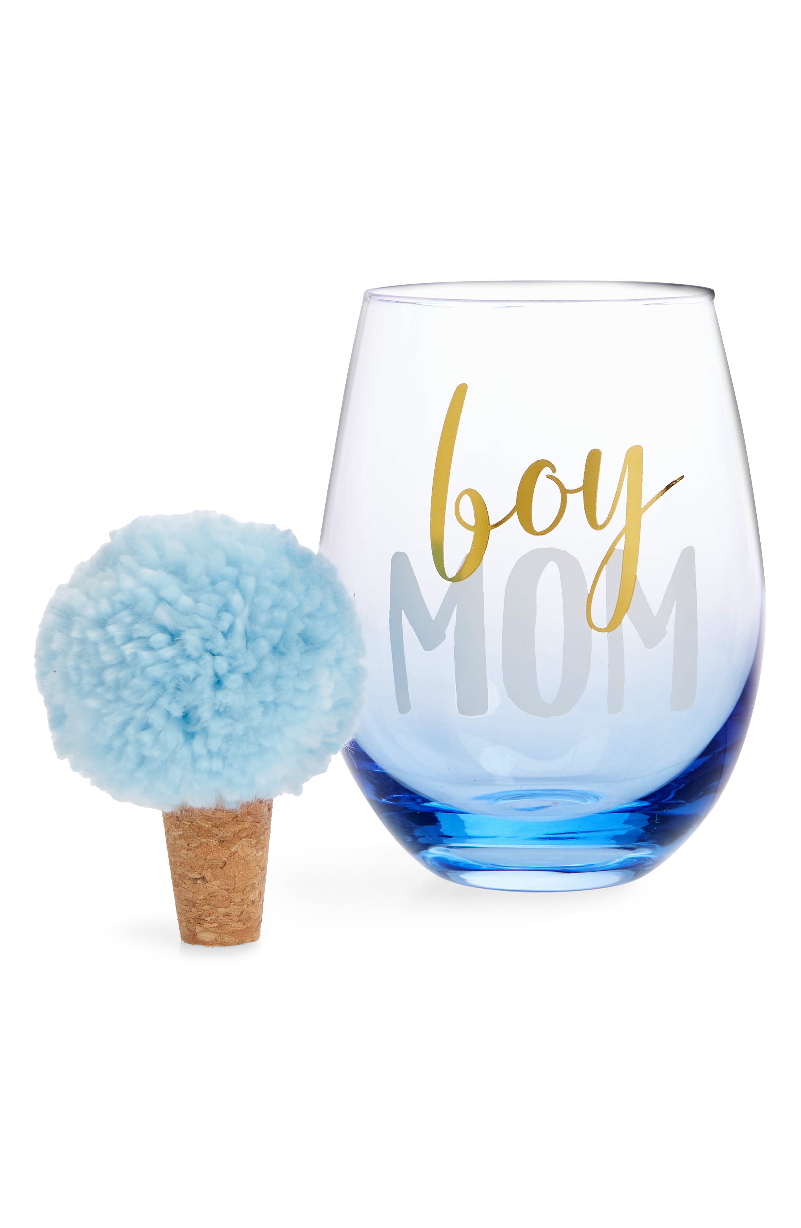 boy mom wine glass