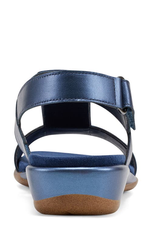 Shop Easy Spirit Hazel Beaded T-strap Sandal In Cobalt/vintage Indigo