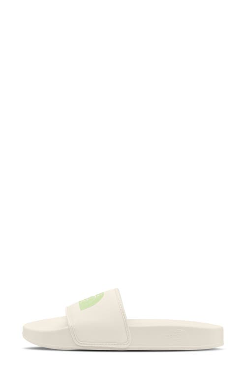 The North Face Base Camp Iii Slide Sandal In Gardenia White/lime Cream