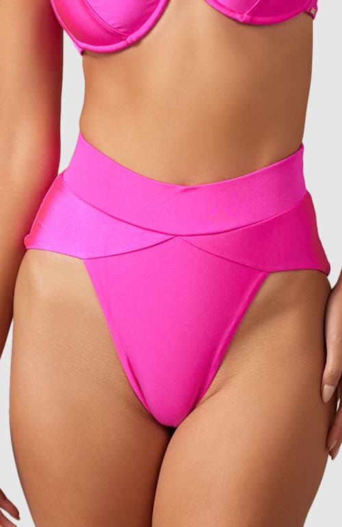 Shop Mbm Swim Aspire Bikini Bottoms In Magenta