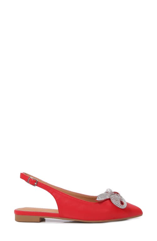 BERNESS BERNESS NYOMI RHINESTONE BOW SLINGBACK FLAT