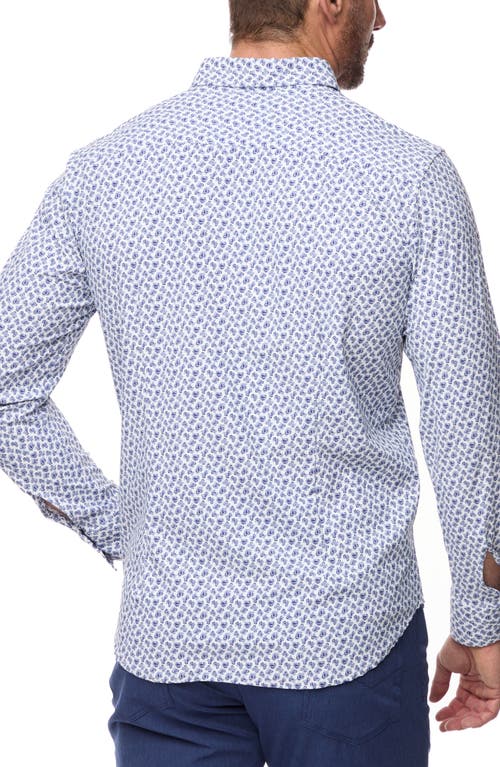 Shop Robert Graham Harlan Paisley Slim Fit Stretch Button-up Shirt In Blue